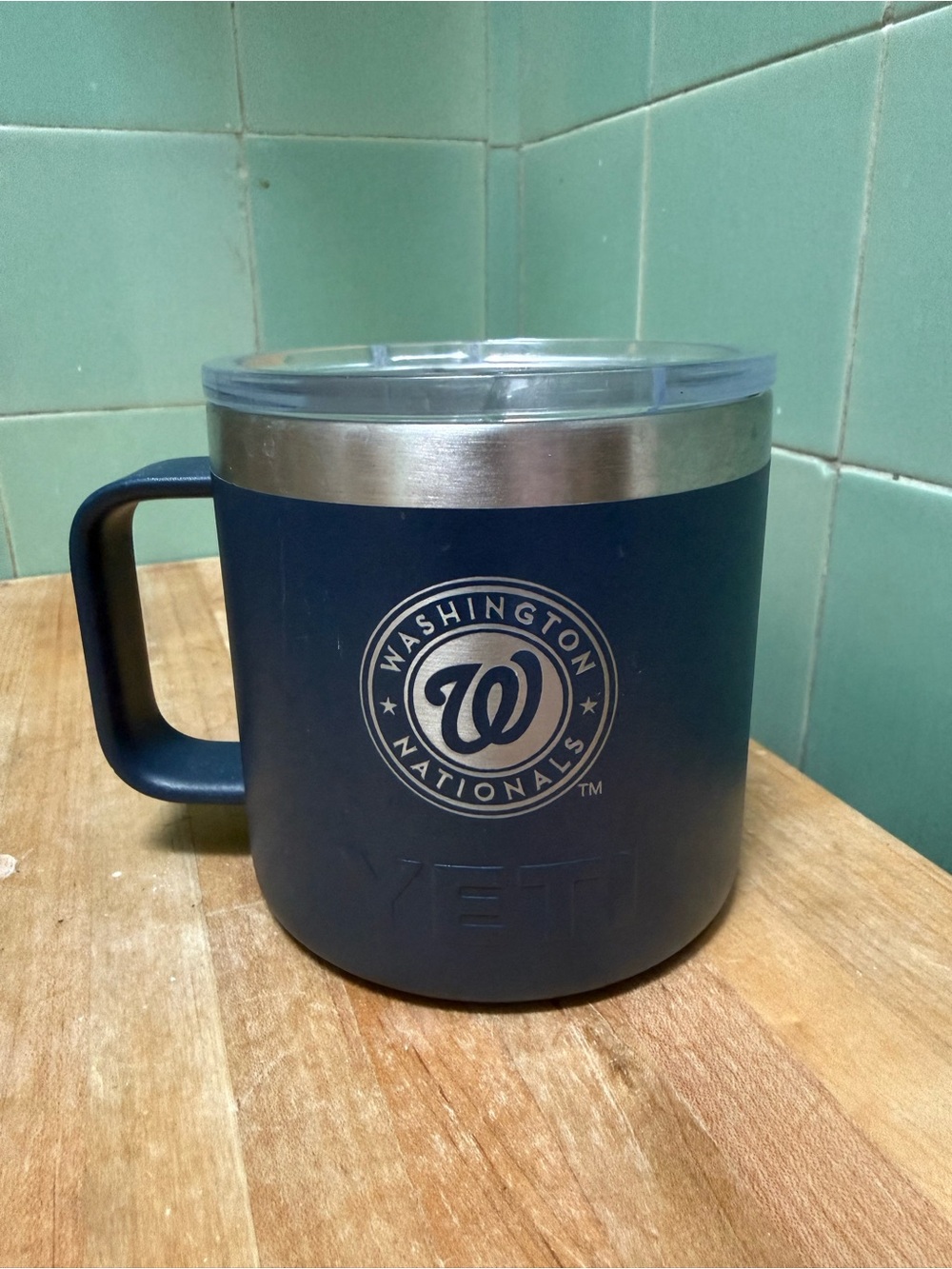 YETI 14oz Insulated Mug w/ Handle & Drink-Through Lid, Washington Nationals Logo